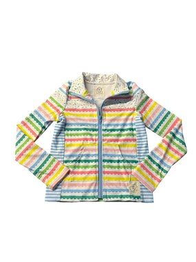 Olive Mae Kids Striped Swim Coverup Jacket - Multicolor Size 3T